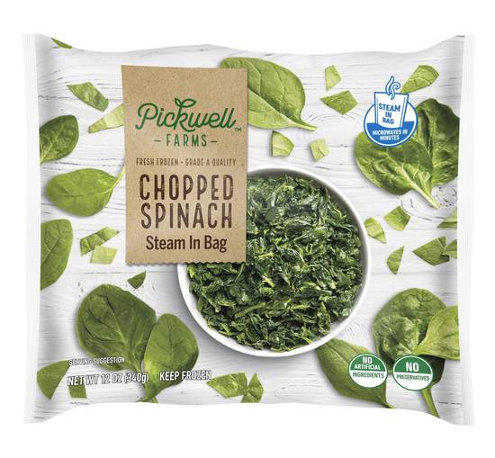 Pickwell Farms Chopped Spinach Steam in Bag (12 oz)