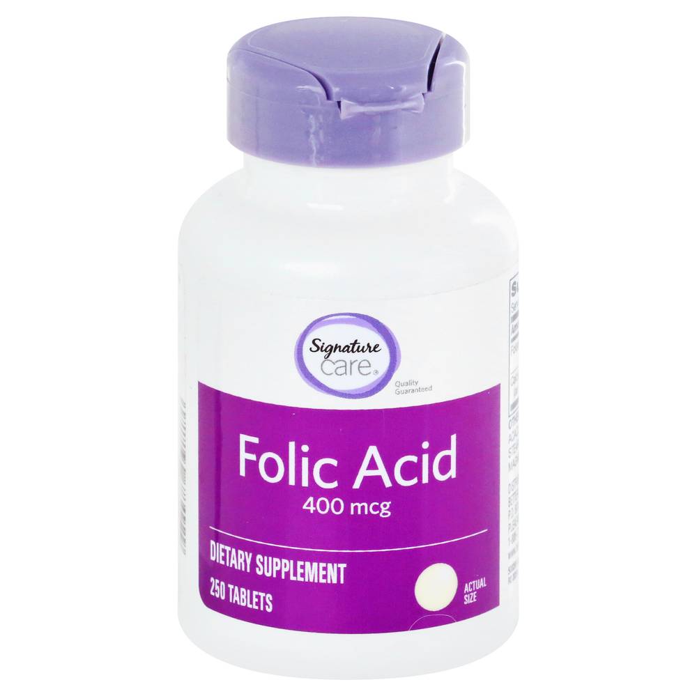 Signature Care Folic Acid 400 Mcg Tablets (250 ct)