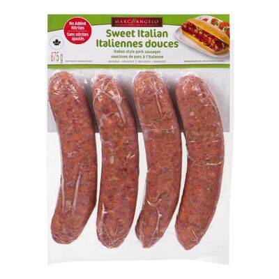 Marc angelo saucisses italiennes douces ans gluten (675g) - mild italian sausages (675 g)