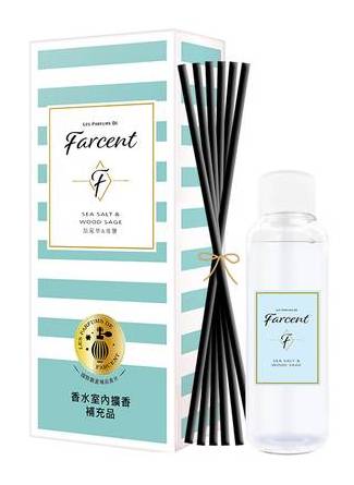 FARCENT香水室內擴香(鼠尾草&海鹽)補充瓶#4710731047651