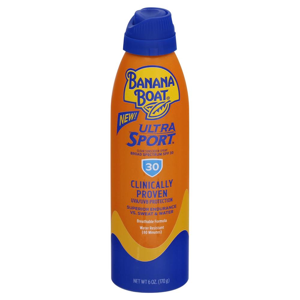 Banana Boat Ultra Sport Clear Sunscreen Spray Spf 30 (6 oz)