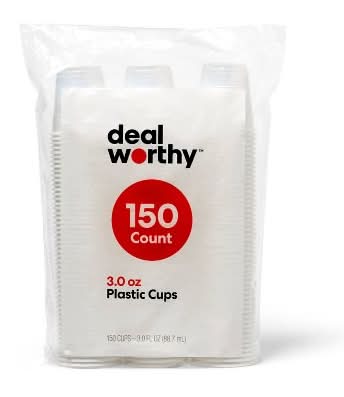 Dealworthy Disposable Cups 3 oz, White (150 ct)