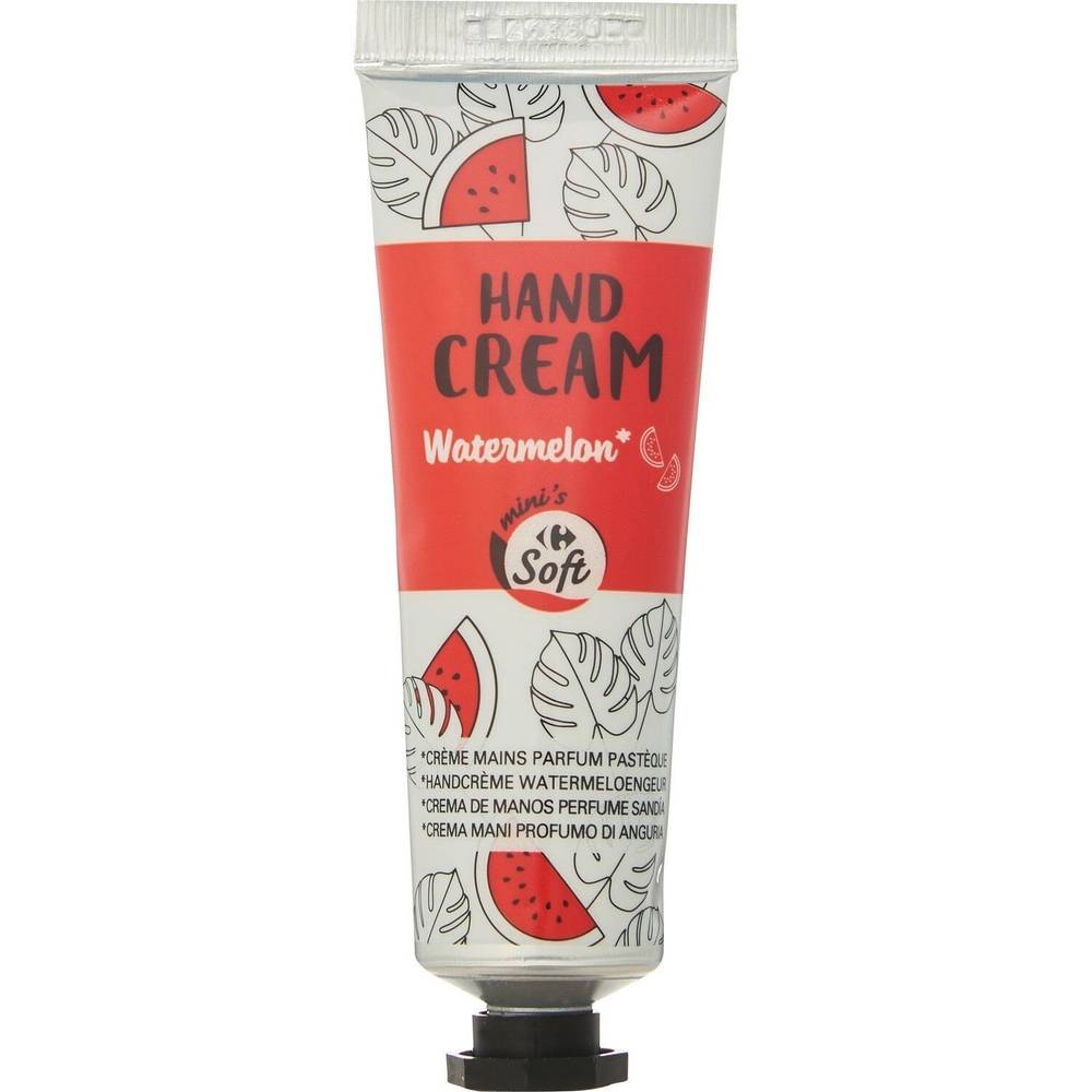 Carrefour Soft - Crème mains parfum pastèque (30 ml)
