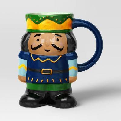 Wondershop Christmas Earthenware Figural Nutcracker Mug 16oz