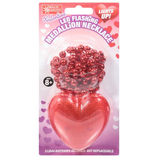 Magic Seasons Valentine Led Flashing Medallion Necklace