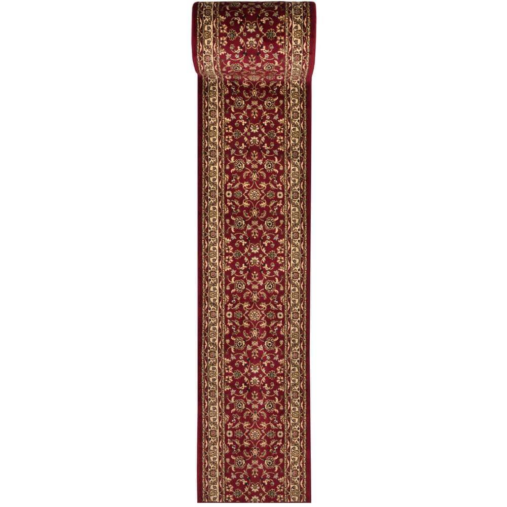 Trafficmaster Marash Red 26 In. W X 12 In. L Your Choice Length 1 Ln. Ft. Covers 2.2 Sq. Ft. Stair Runner Rug