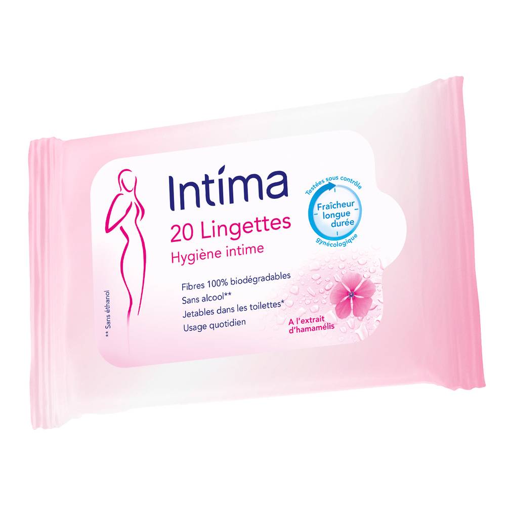 Intima - Lingettes nettoyantes intimes fraîcheur longue durée (female)