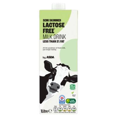 Asda Lactose Free Semi Skimmed Milk (1 L)