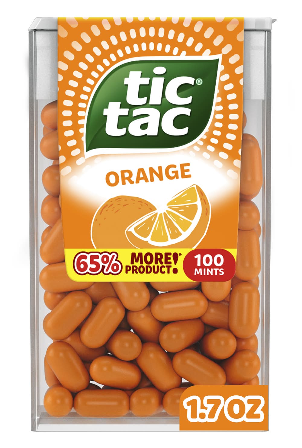 Tic Tac Flavored Mints, Orange (1.7 oz, 100 ct)