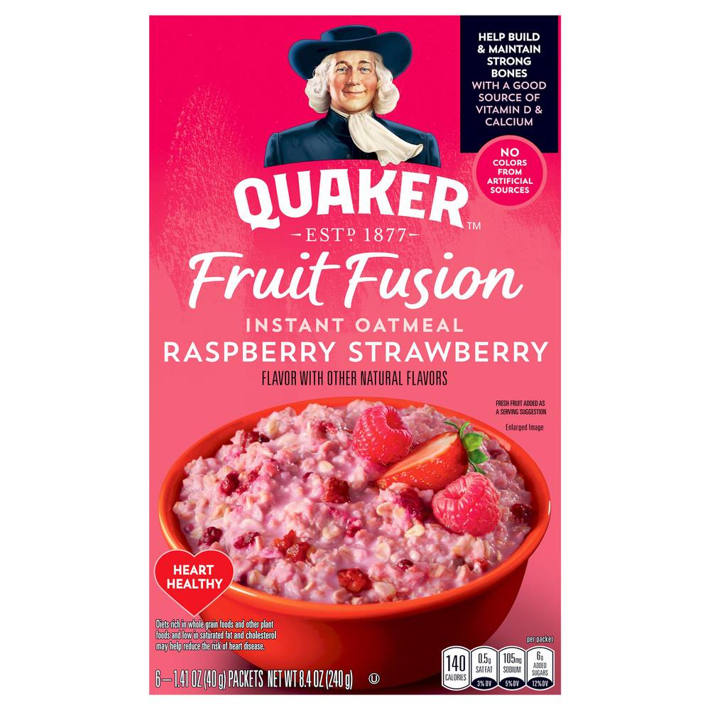 Quaker Fruit Fusion Instant Oatmeal (raspberry-strawberry)