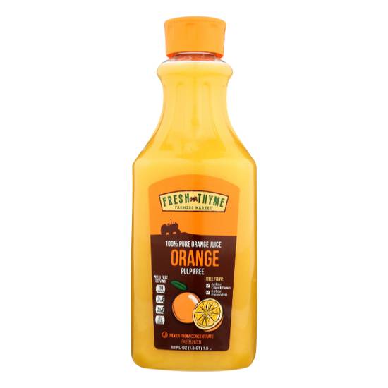 Fresh Thyme 100% Pure Pulp Free Juice (52 fl oz) (orange)