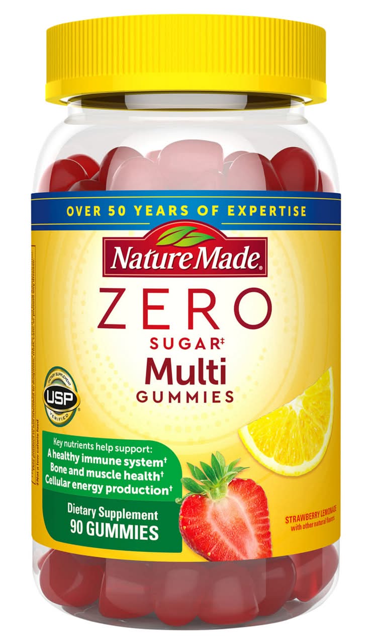 Nature Made Multi Gummies, Zero Sugar, Strawberry Lemonade