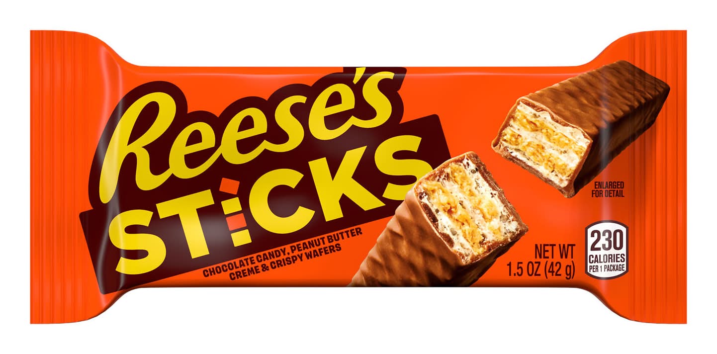 Reese's Sticks Crispy Wafer Candy Bar, Milk Chocolate Peanut Butter (1.5 oz)