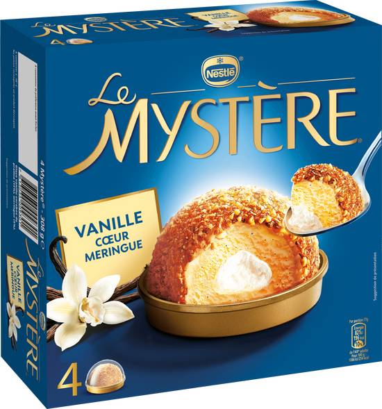Mystère - Vanille cœur meringue ( 4pièce)