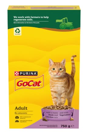 Purina Duck & Chicken, Adult 1+, Go Cat Mix Dry Food (750g)