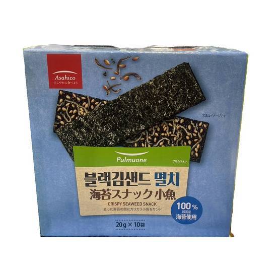 アサヒコ韓国海苔スナック小魚20gX 10袋