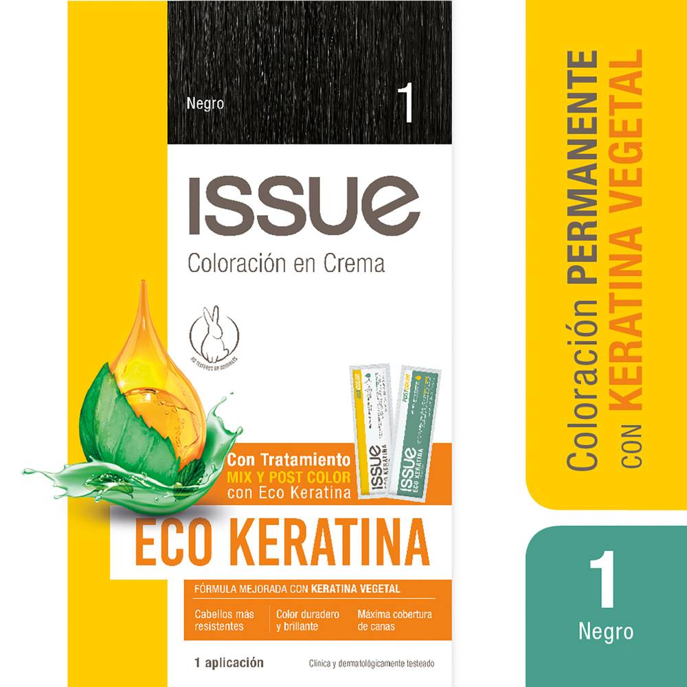 Issue tintura eco keratina n°1 negro