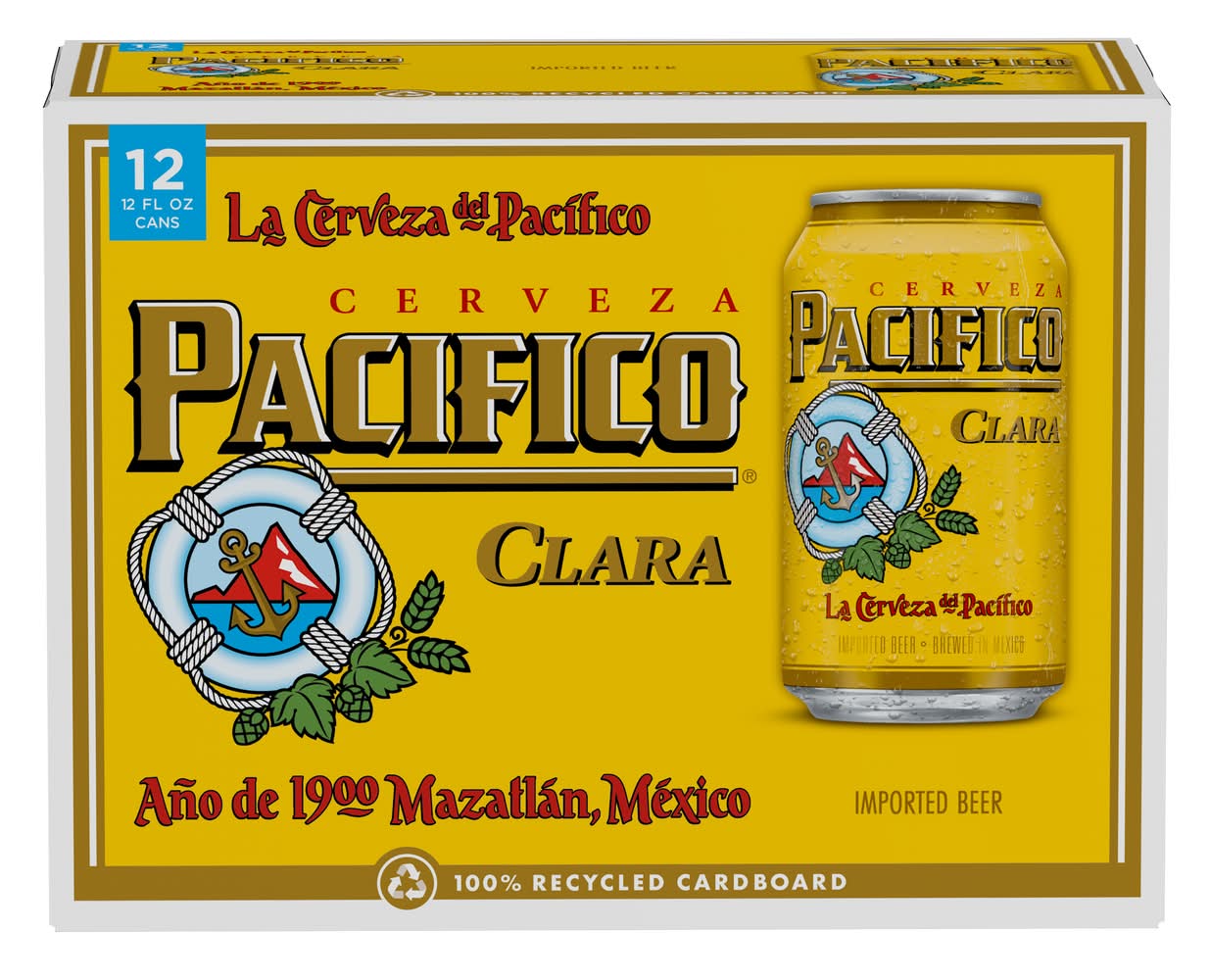 Pacifico Clara Mexican Lager Beer (12 x 12 fl oz)