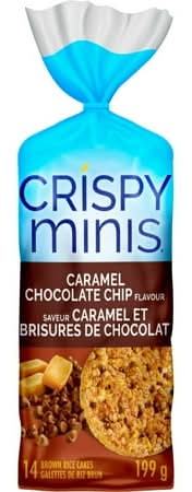 Quaker Crispy Minis Caramel Chocolate Chip Flavour Large Brown Rice Cakes