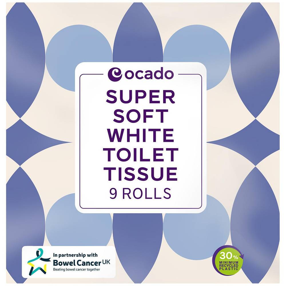 Ocado Super Soft White Toilet Tissue (9 per pack)