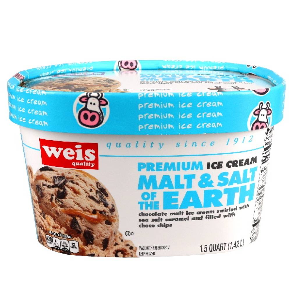 Weis Premium Ice Cream, Chocolate Malt (1.5 qt)