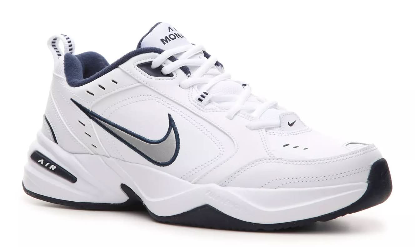 Nike Air Monarch Iv Training Shoe - Men's (White/Blue Extra Wide - 10.5)