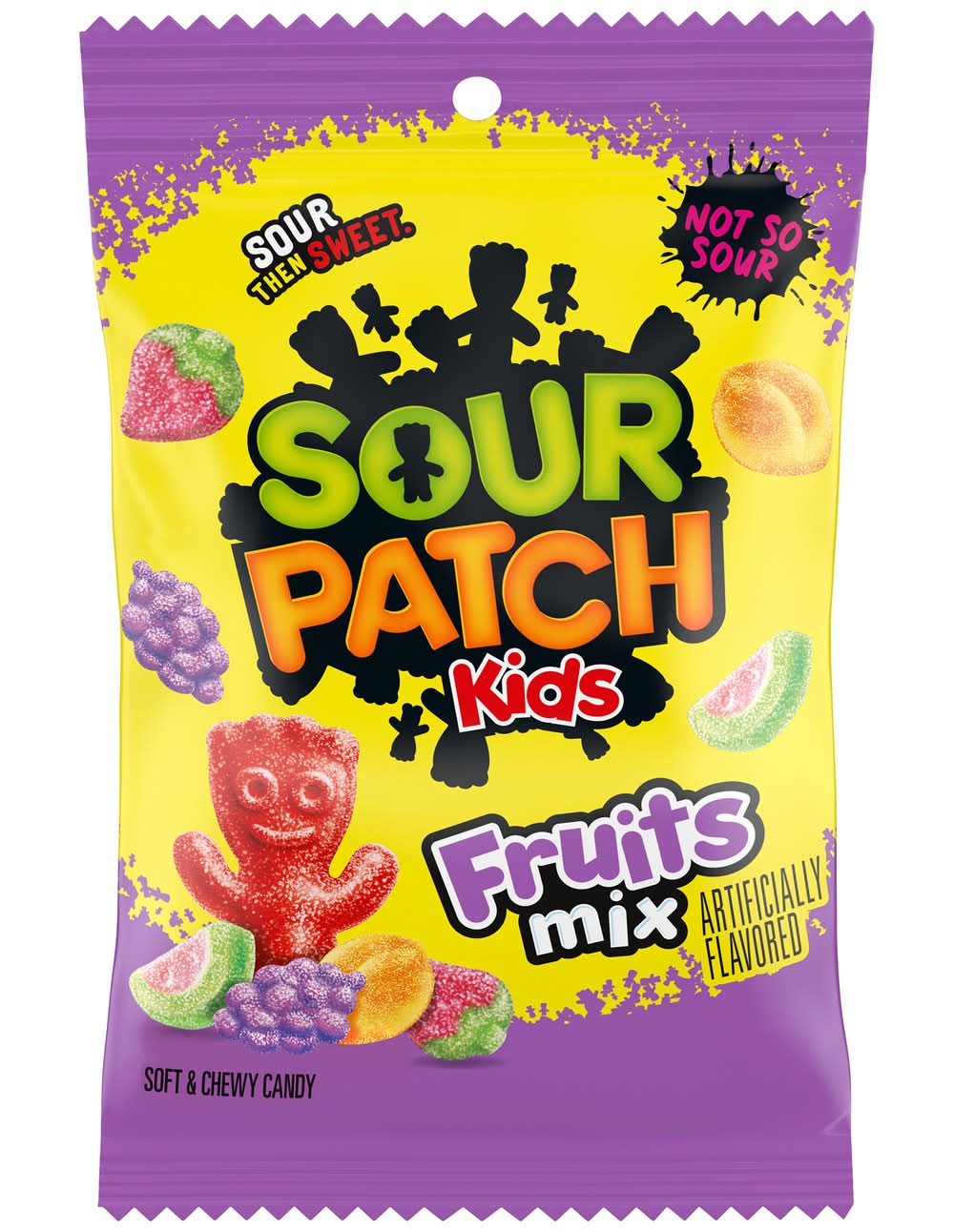 Sour Patch Kids Fruit Mix Soft & Chewy Candy, Assorted (7.35 oz)