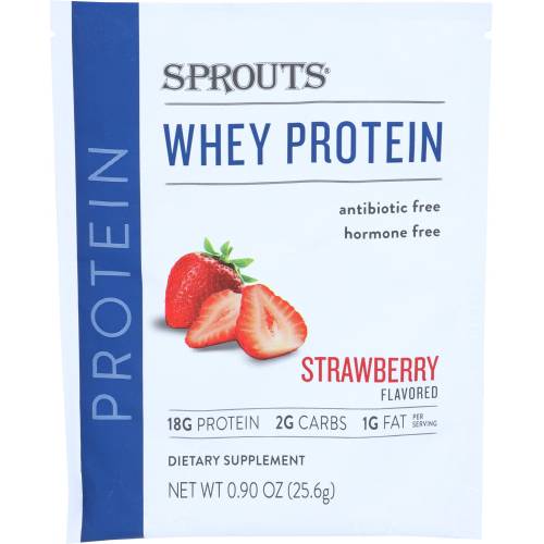 Sprouts Strawberry Whey Protein Packet