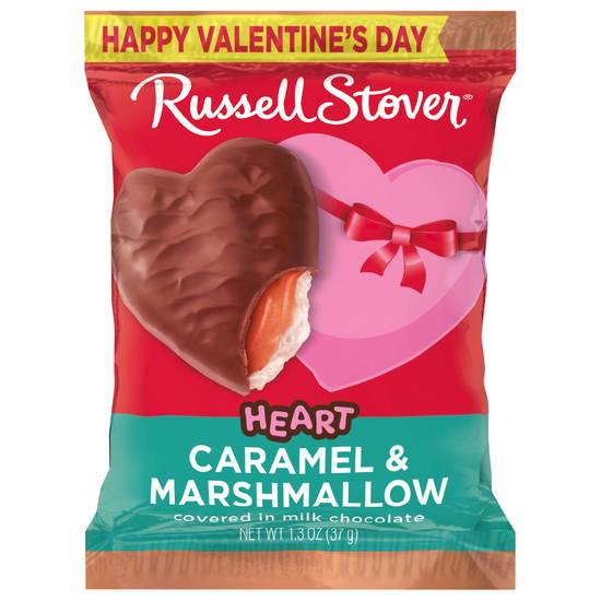 Russell Stover Valentine's Day Milk Chocolate Heart (caramel & marshmallow)