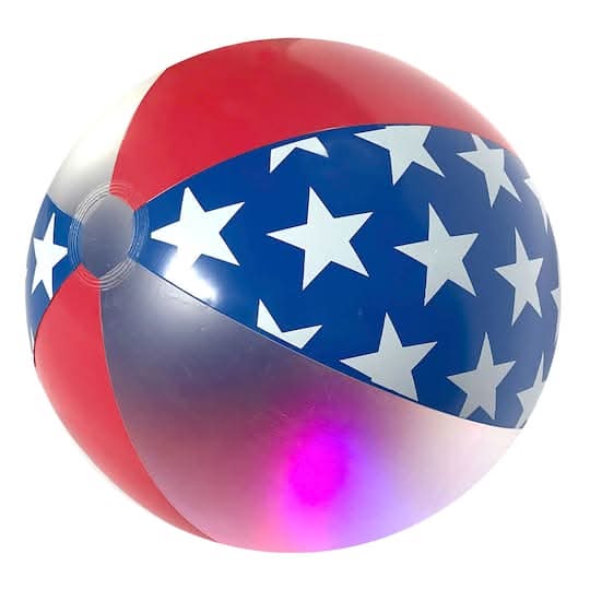 Creatology Light-Up Beach Ball 3+ Years, 15 in, Red White & Blue