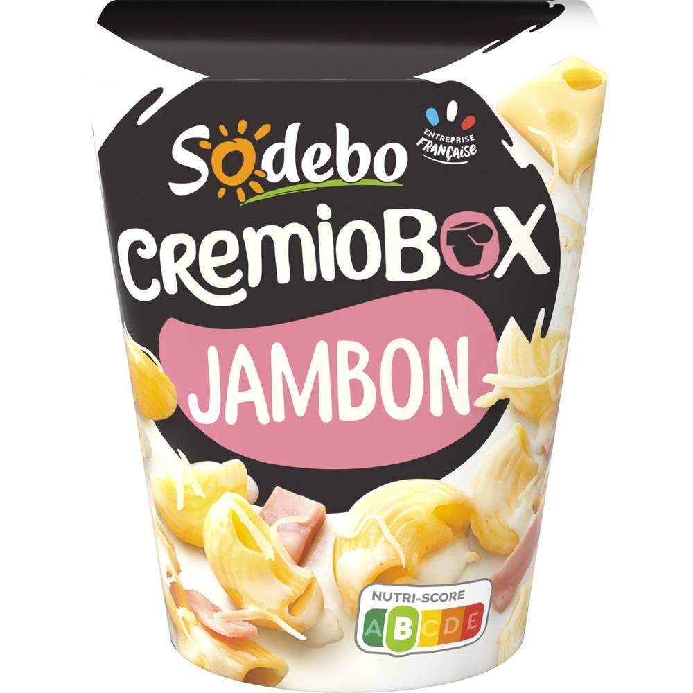 Sodebo - Boîte de pâte cremiobox jambon emmental