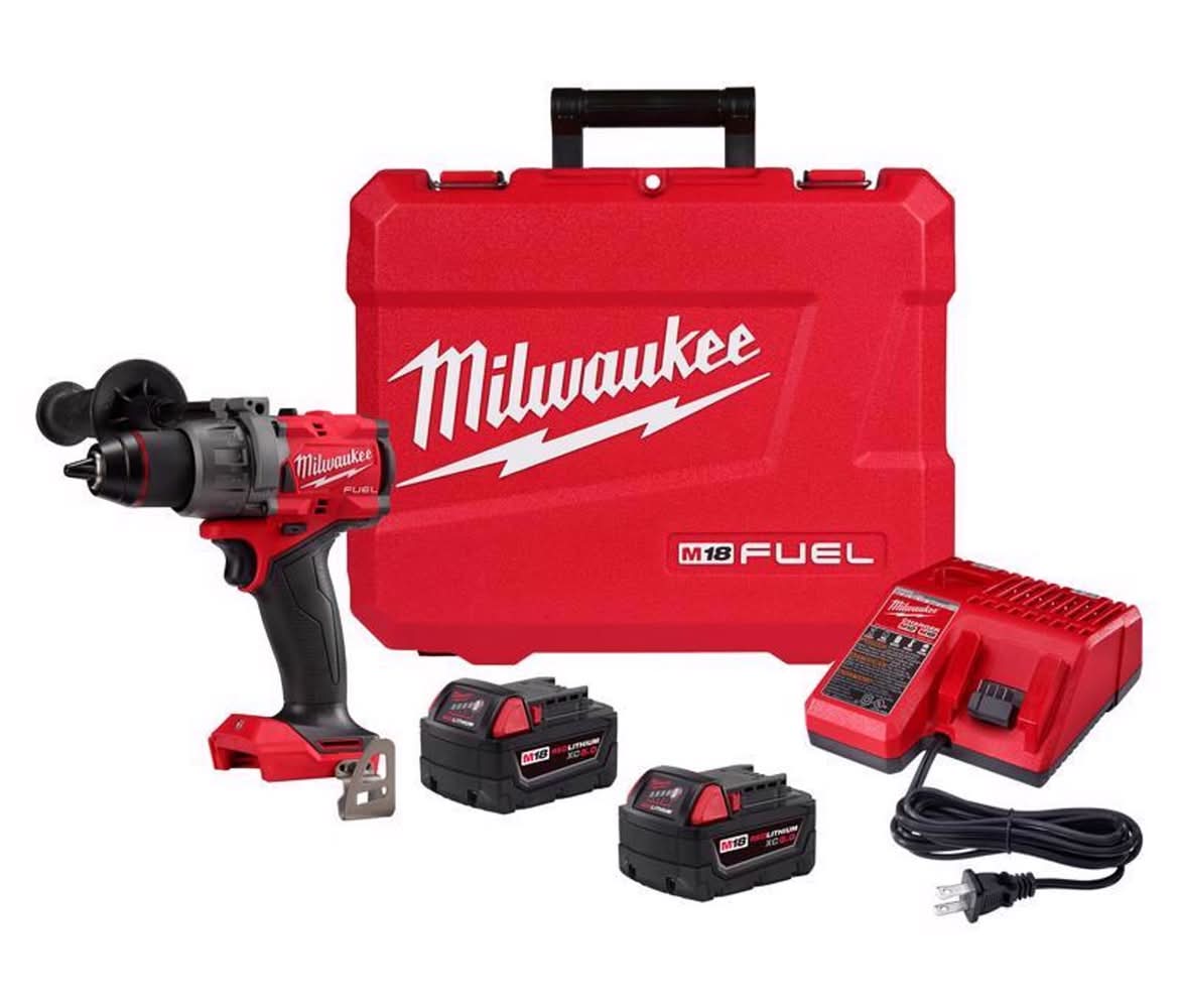 Milwaukee M18 Fuel 1/2 In. Brushless Cordless Hammer Drill/Drive Kit (Battery & Charger)