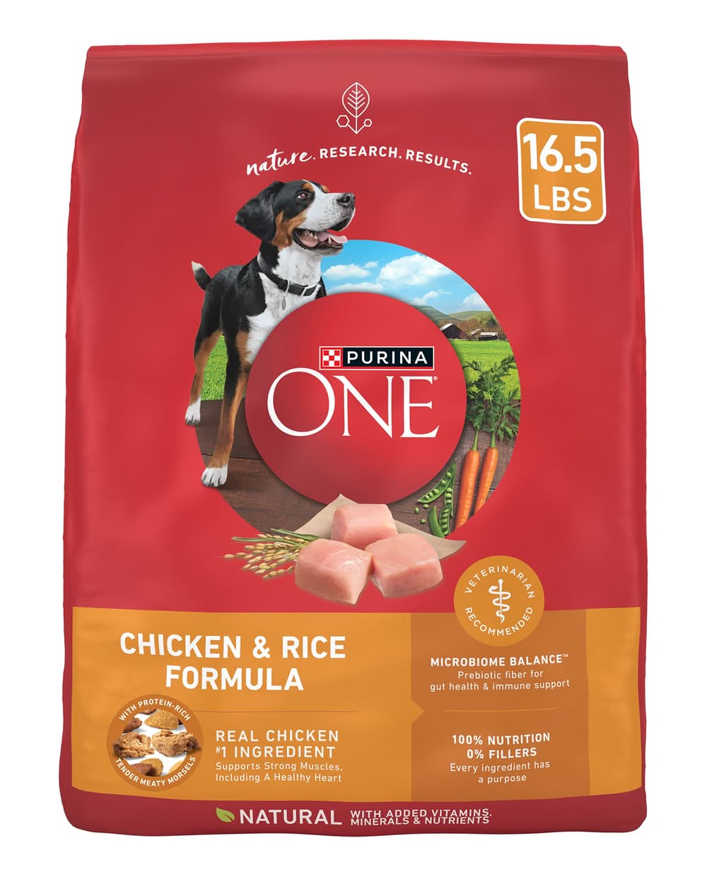 Purina® ONE® Adult Dog Dry Food - Chicken & Rice, High-Protein (Flavor: Chicken & Rice, Color: Assorted, Size: 16.5 Lb)