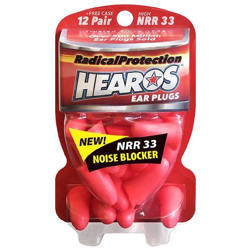 Hearos Radical Protection Earplugs with Free Case - 24.0 ea