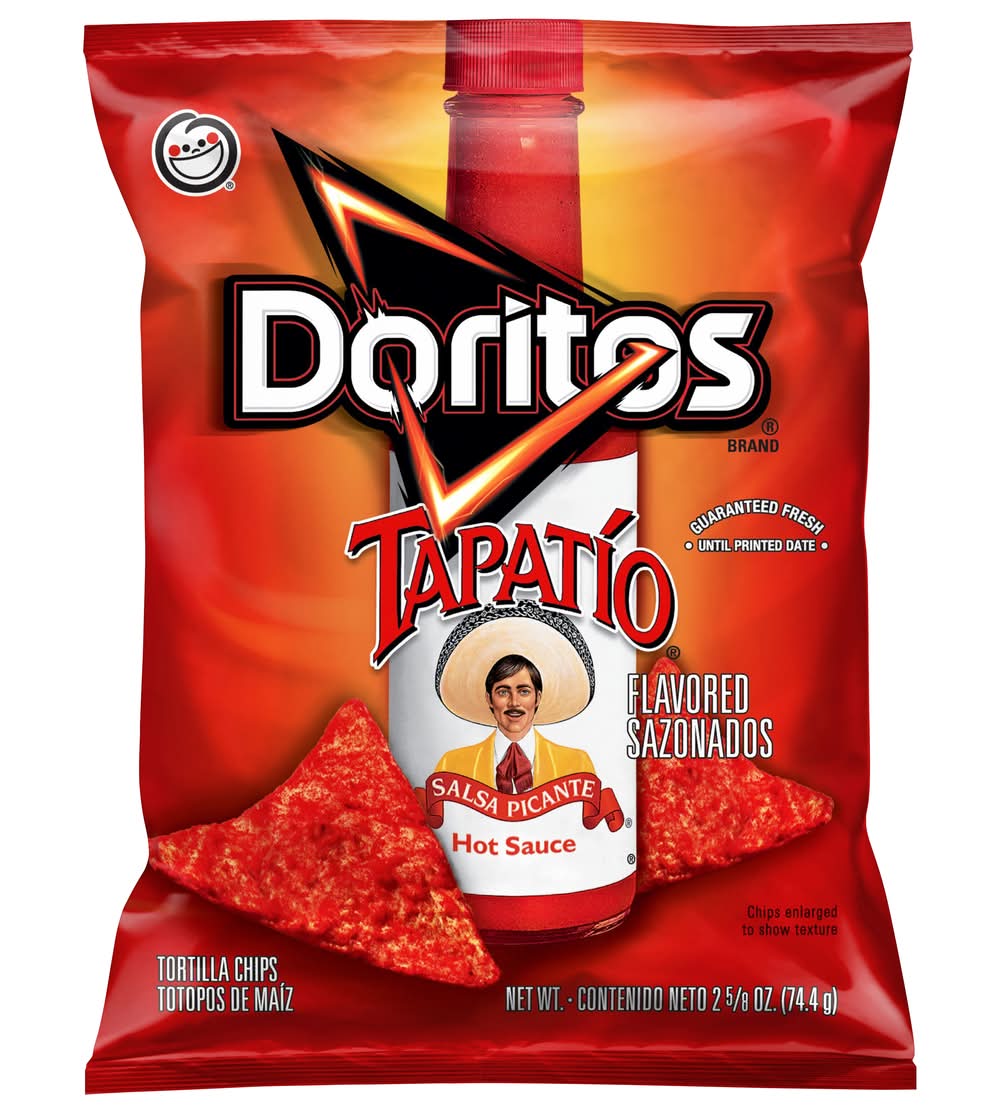 Doritos Hot Sauce Tortilla Chips, Tapatio (2.62 oz)