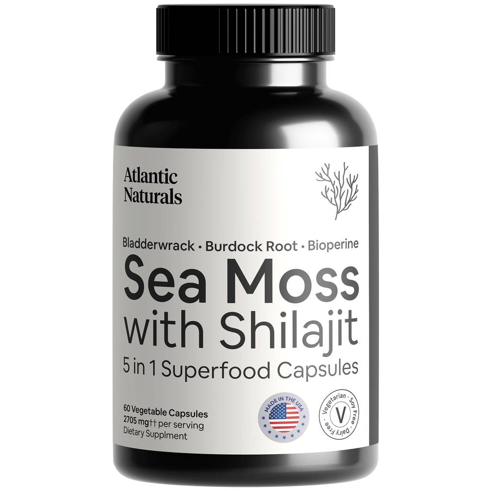 Atlantic Naturals Sea Moss With Shilajit Vegetarian Capsules (60 ct)