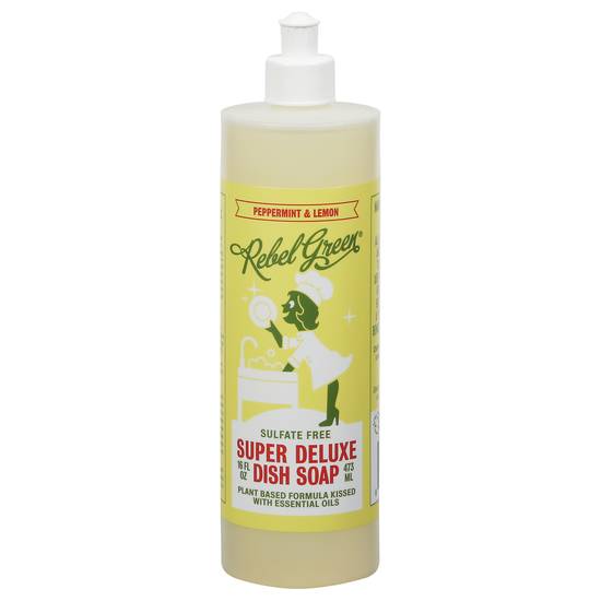 Rebel Green Peppermint & Lemon Super Deluxe Dish Soap