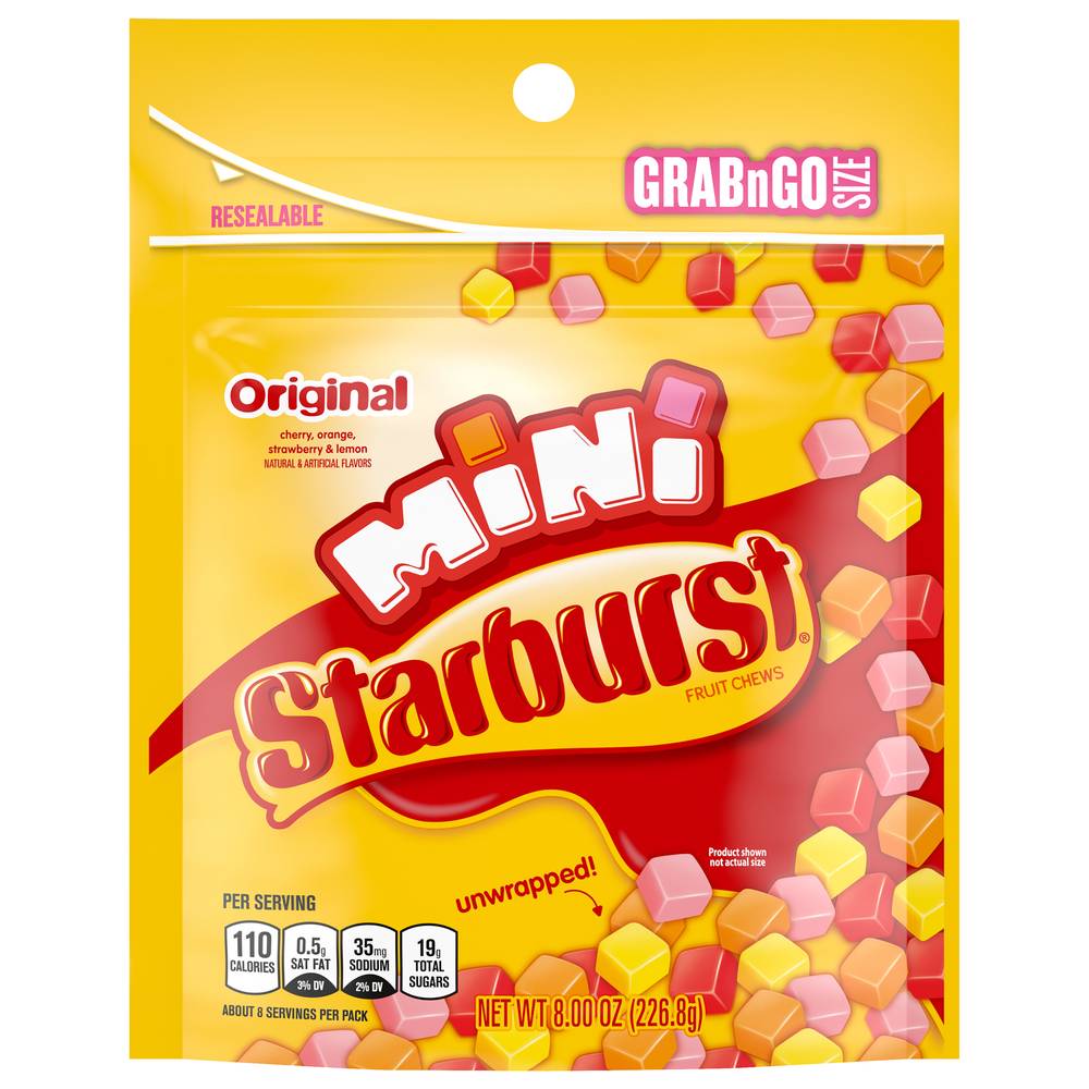 Starburst Unwrapped Fresh pack Original Minis Fruit Chews