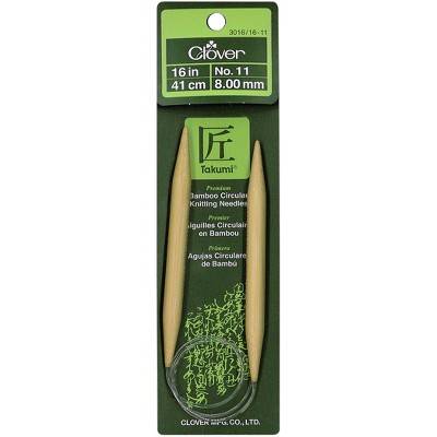 Takumi Bamboo Circular Knitting Needles 16"-Size 11/8mm