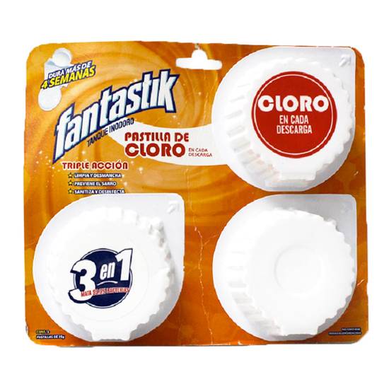 Pastilla Inodoro Cloro Fantastik X 3 Unid.