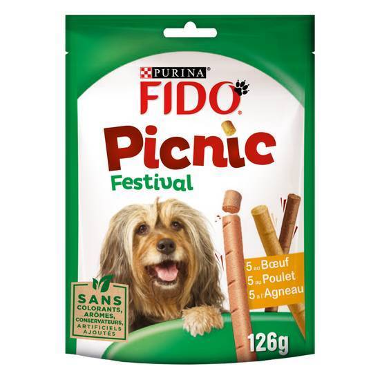 Sticks pour chien Picnic Festival FIDO 15 unités - 126g