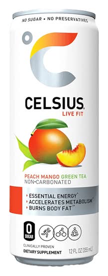 Celsius Peach Mango Green Tea 12oz