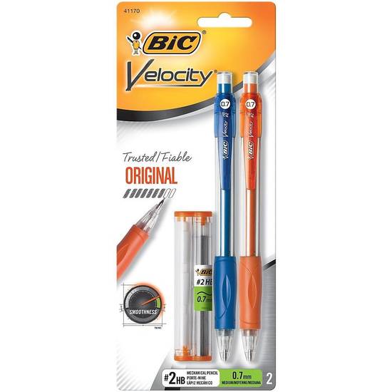 Bic Velocity Mechanical Pencils 0.7mm (2 units)