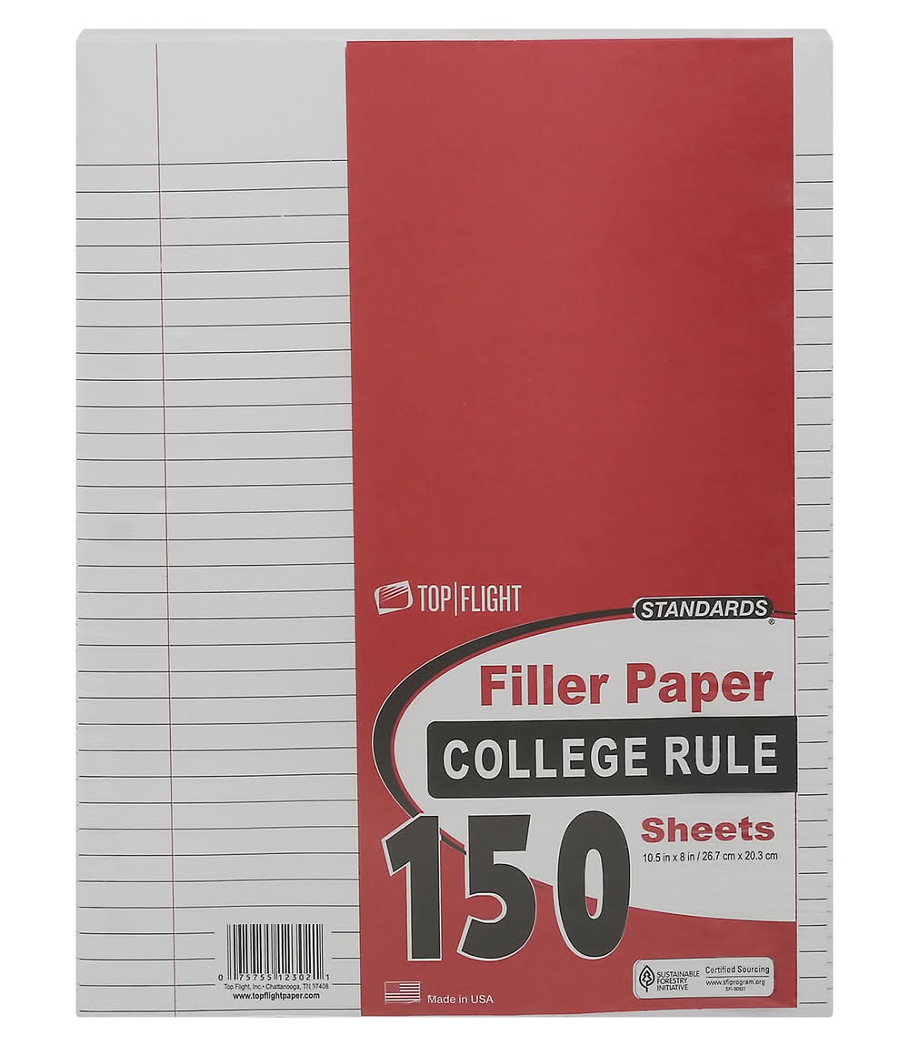 Top Flight Filler Paper College Rule (1 lbs)