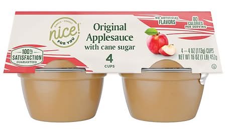 Nice! Original Cane Sugar & Sauce, Apple (16 oz, 4 ct)