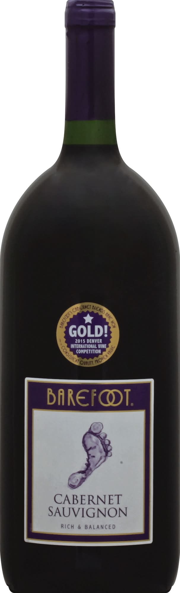 Barefoot Gold Cabernet Sauvignon Red Wine, 2015 (1.5 L)