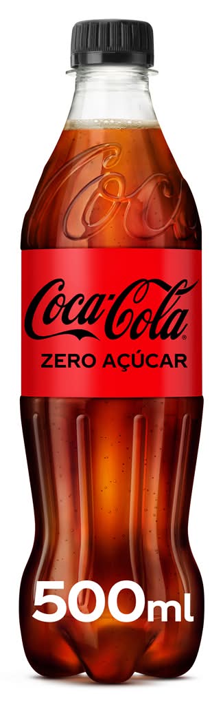 Coca-Cola - Refrigerante de cola zero, garrafa de 500 ml