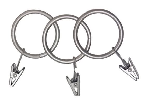 Kenney Antique Pewter Silver Modern/Contemporary Clip Ring 1 1/4 In. L