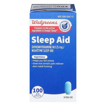 Walgreens Nightime Sleep Aid 25mg Caplets