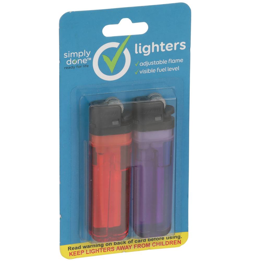 Simply Done Lighters, 2 Pack 2 Ea